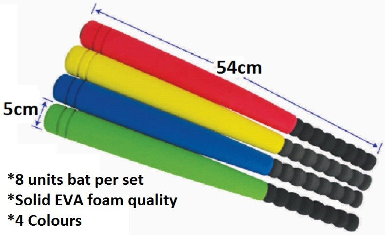 Baseball Bat - PJ0186 EVA Rubber Foam 8pcs MZ