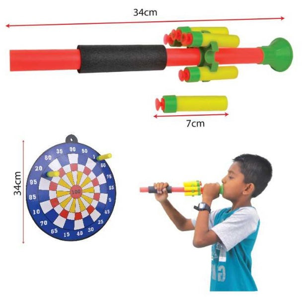 Blowpipe & Dartboard Set 4units - PJ0202 MZ