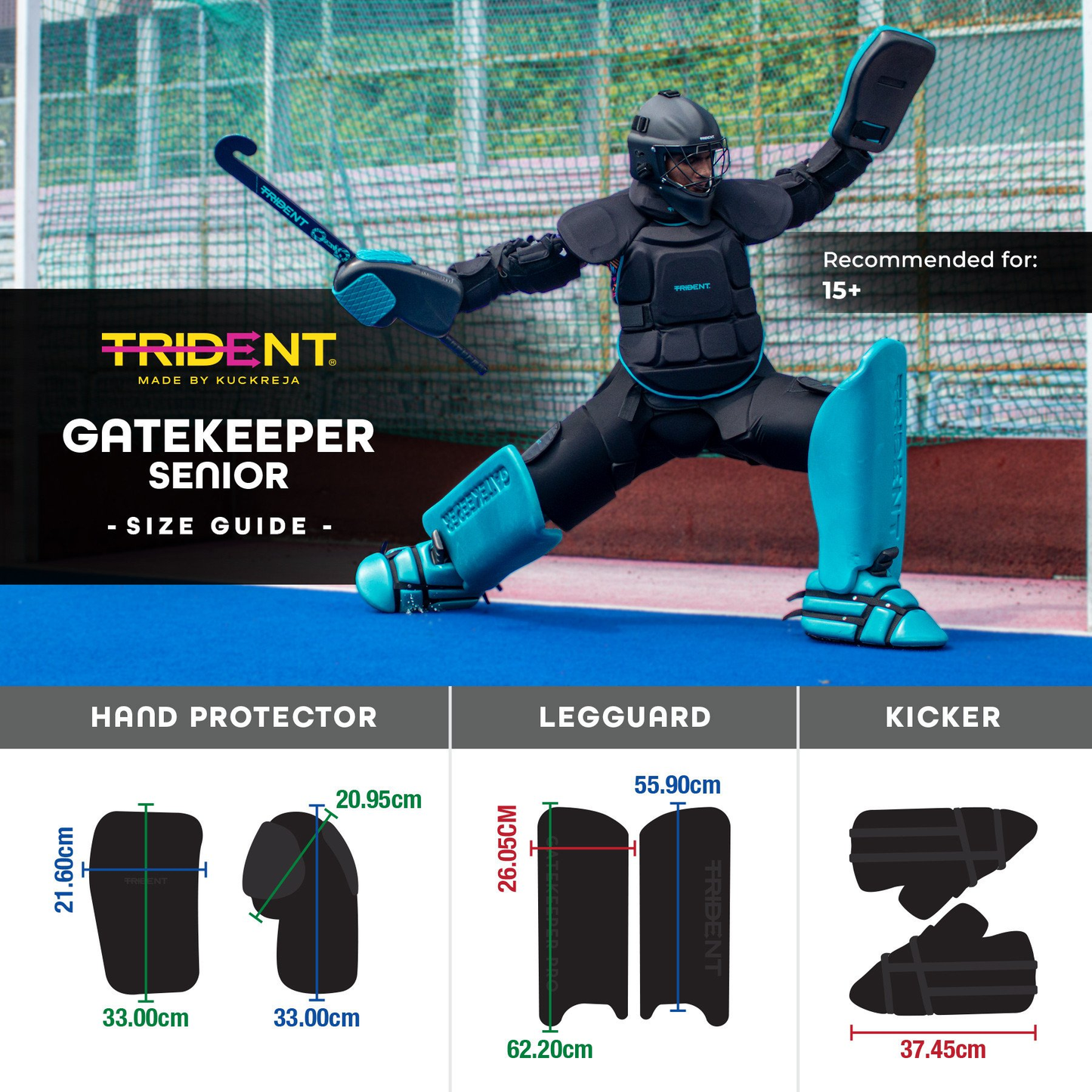 Hockey Goalie Set - Trident New Gatekeeper 2 (Senior) KQ