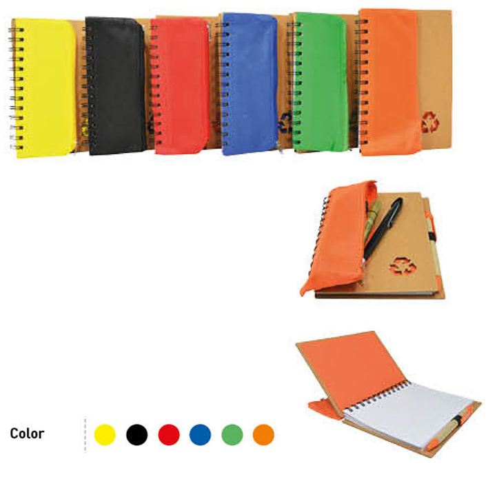 Eco Notebook with Pencil Pouch & Pen - Aristez NB6602