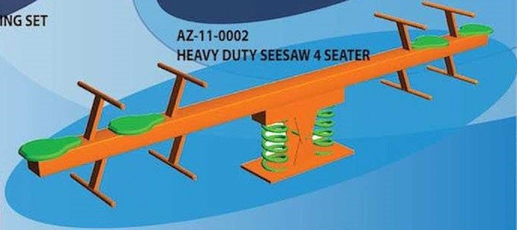 Children Playground - Heavy Duty SeeSaw 4 Seater AZ110002