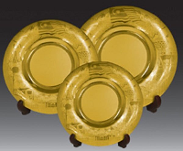 Brass Gold Plaque - CPT10057 Malaysia Motif
