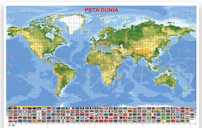 Peta Dunia Fizikal - KT0065 MZ