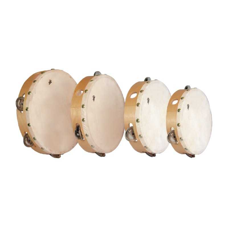 Tambourine With Skin Set (4sets) - AM0145 MZ