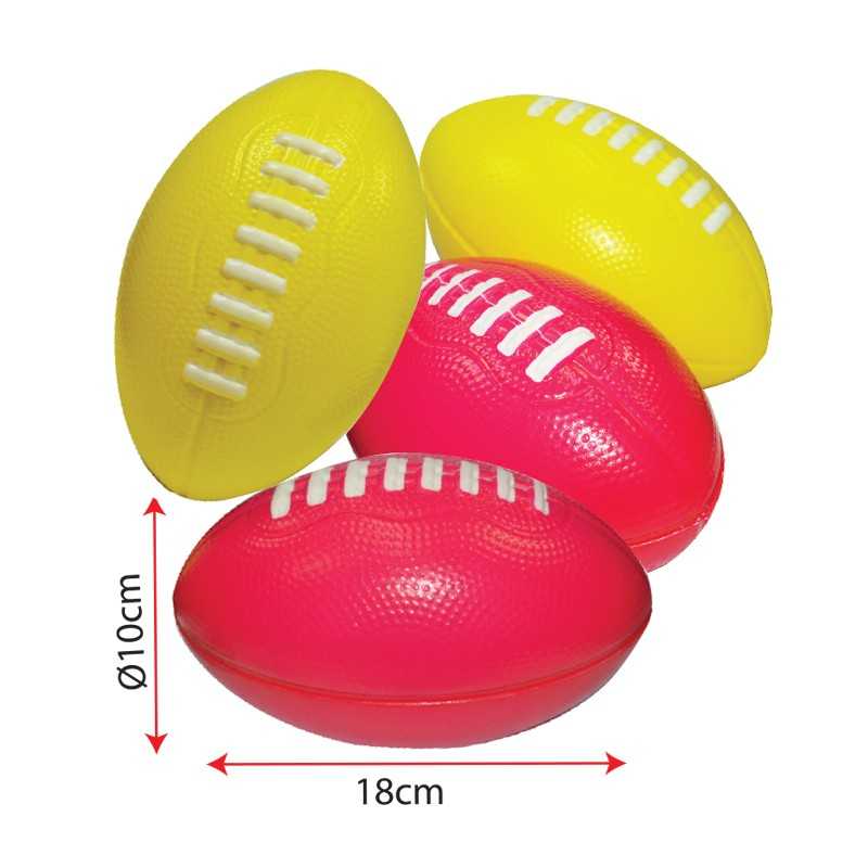 Foam Balls Rugby - PJ0351 18cm (4balls) MZ