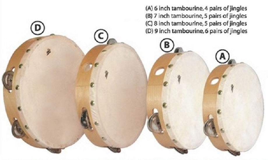 Tambourine With Skin Set (4sets) - AM0145 MZ