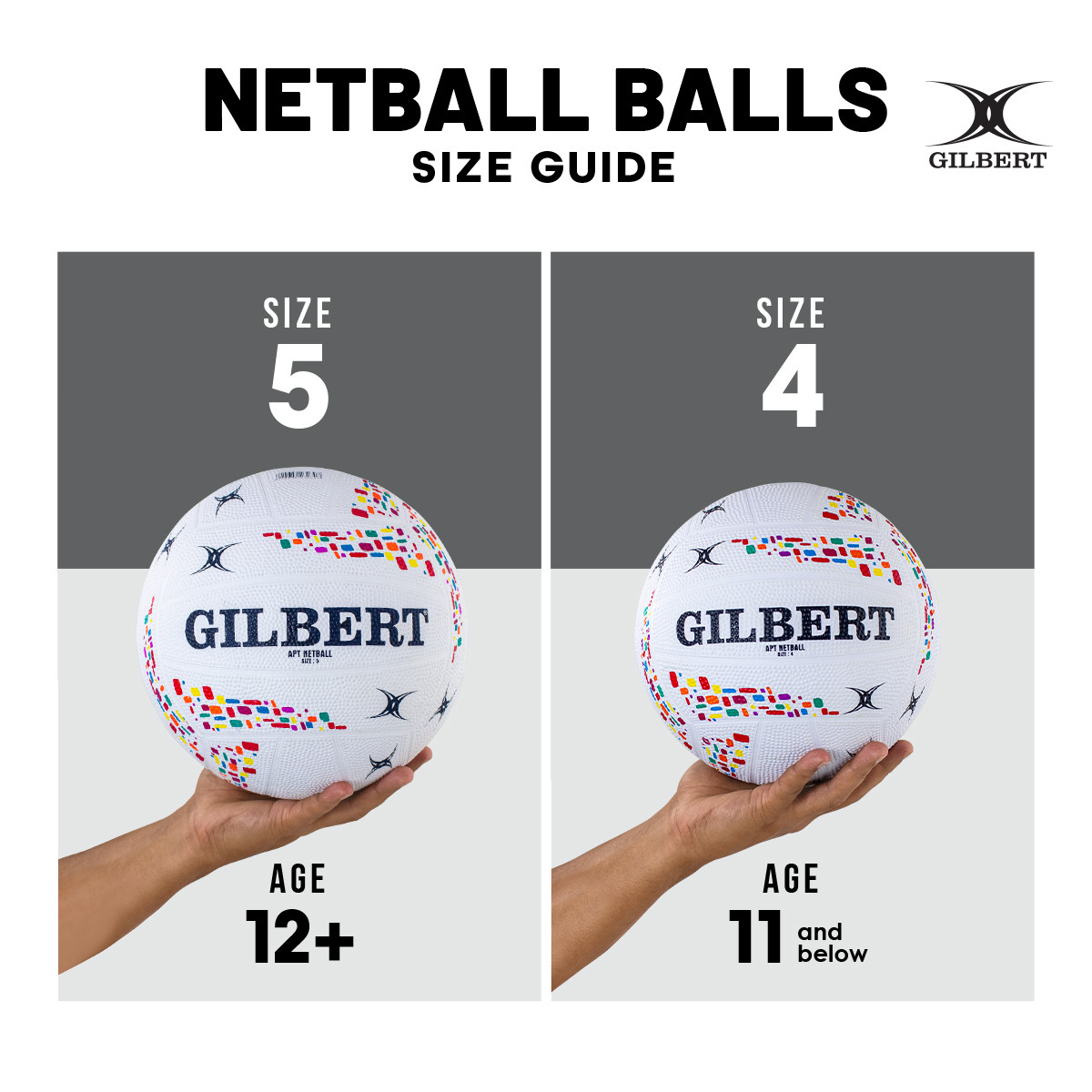 Netball Ball Size 4/5 - Gilbert APT Training KQ