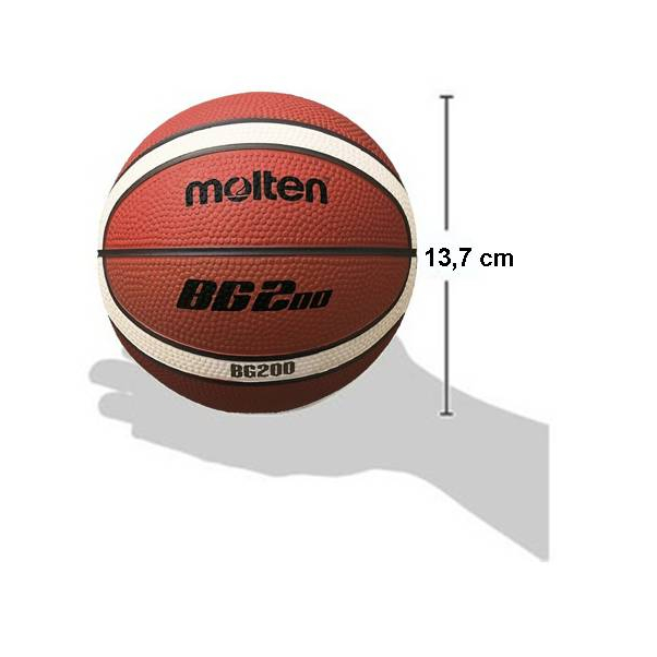 Basketball Size 1 - Molten B1G200 Rubber (Mini Replica)