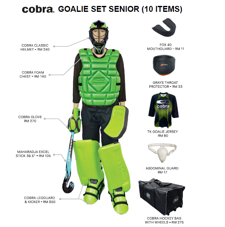 Hockey Goalie Set - Cobra Senior (10 Items) CQ