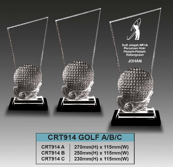 Crystal Trophy Golf - CRT914