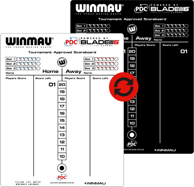 Dart Scoreboard - Winmau Dry Wipe CQ