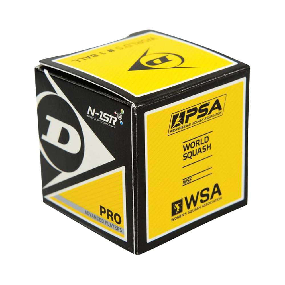 Squash Ball - Dunlop Pro (2 Dots Yellow) CQ YZ