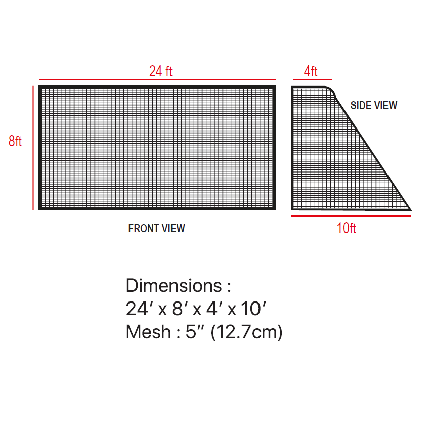 Football Net - GTO GT60 Braided (24' x 8') CQ