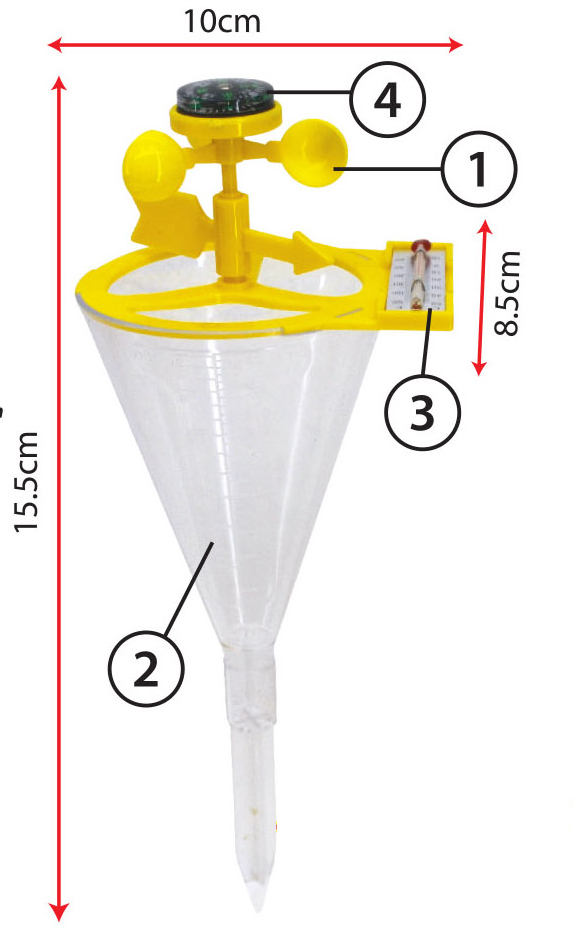 4 in 1 Air Vane +Compass +Thermometer +Rain - KTSC0171 MZ