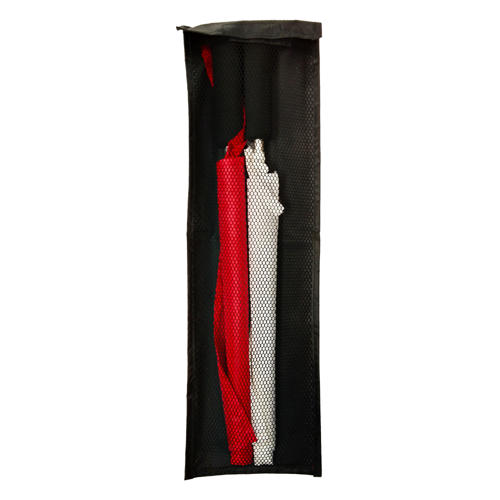 Linesman Flags Set - New Top Plain (Red + White) 2pcs + Bag CQ