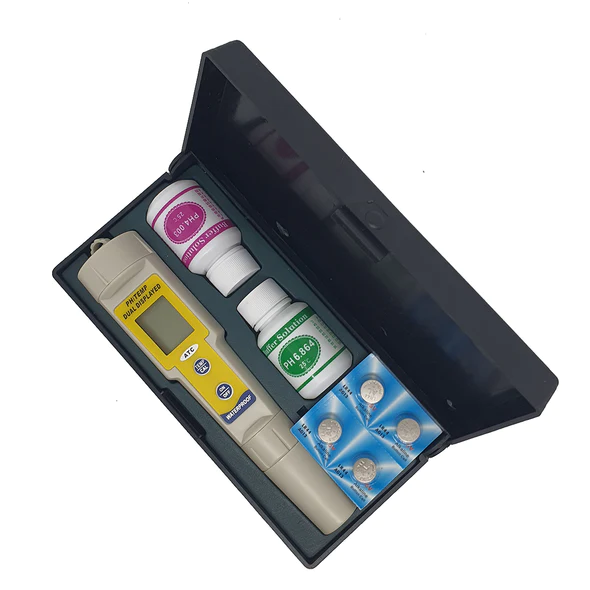 pH/Temperature Meter - Handheld Digital Waterproof (Dual Display) ZP