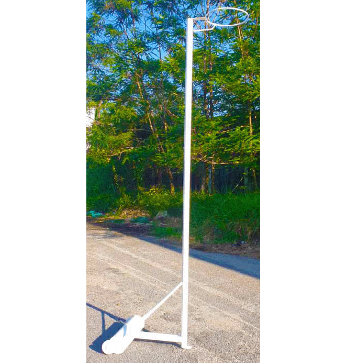 Netball Post - New Top Tournament (3M Height) + Round Weight + Wheels CQ