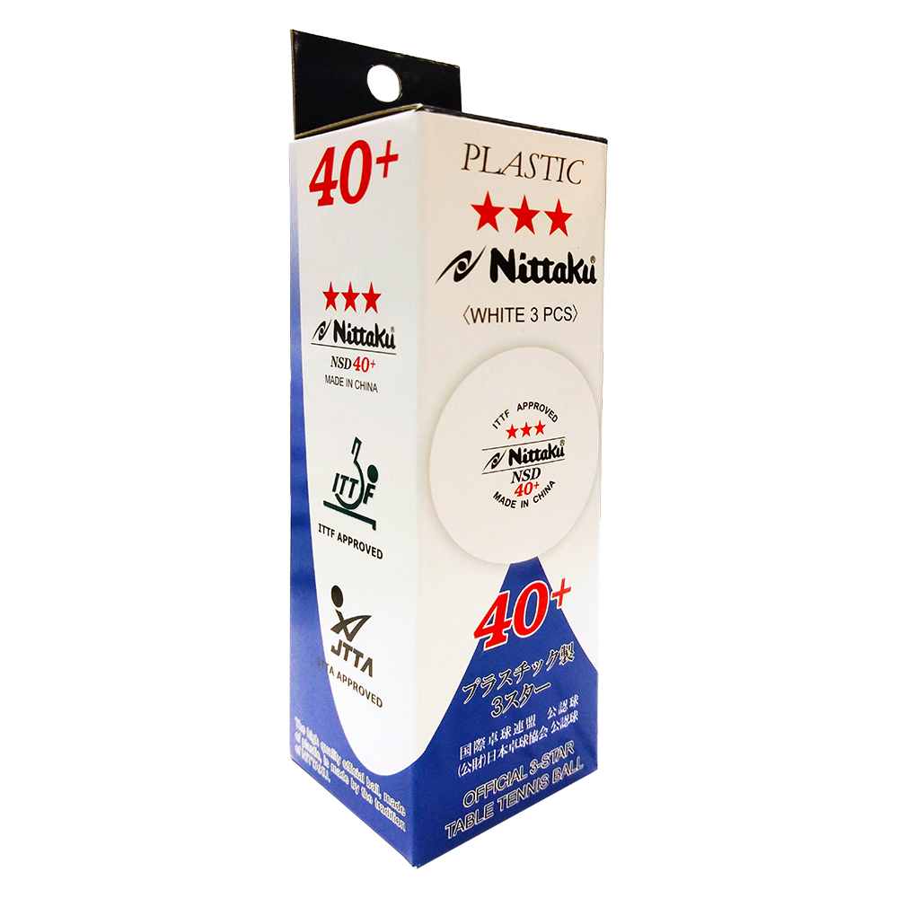 Table Tennis Balls - Nittaku 3-Star 40+ NSD (3pcs) CQ