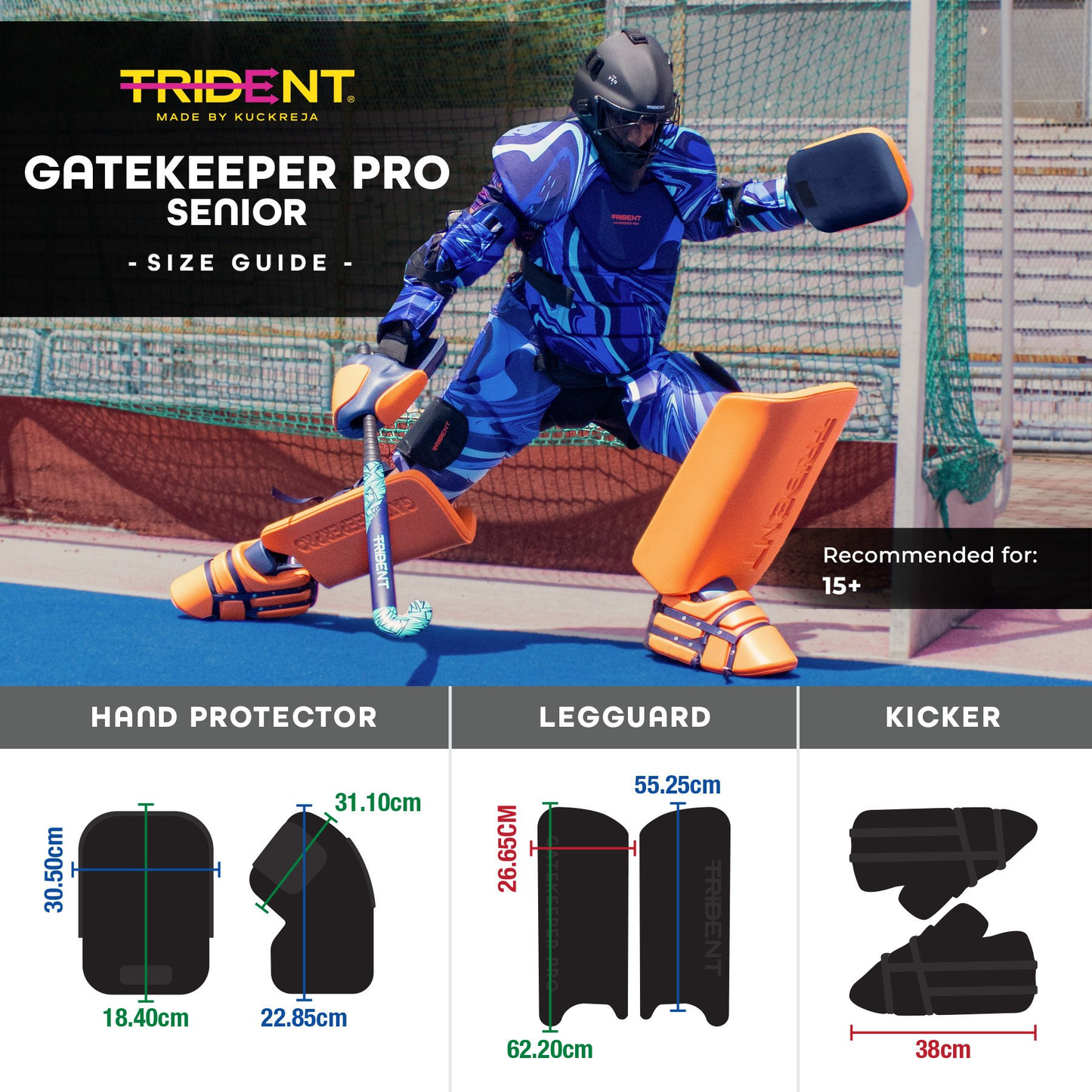 Hockey Goalie Set - Trident New Gatekeeper Pro 2 (Senior) KQ