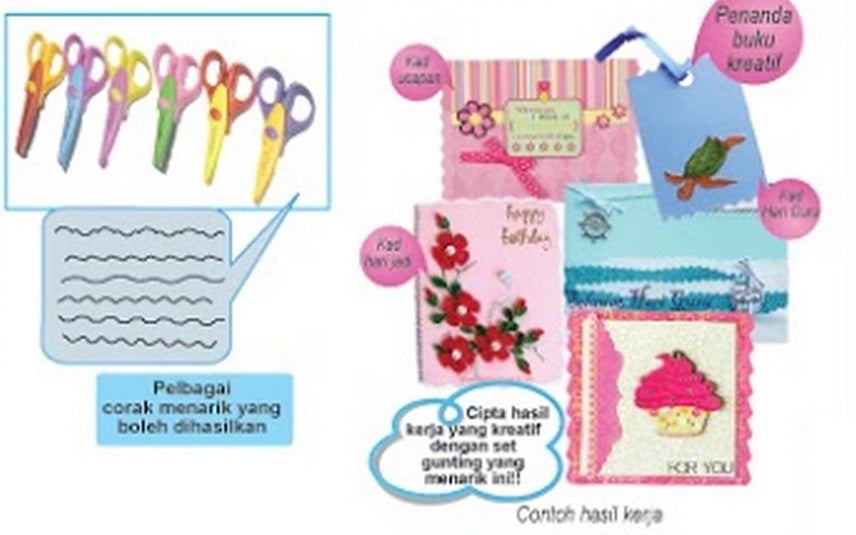Creatif Card Scissors (6 types x 4 sets) - PS011 PZ