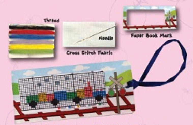 Cross Stitch Train Bookmark 80pcs - PS080 PZ