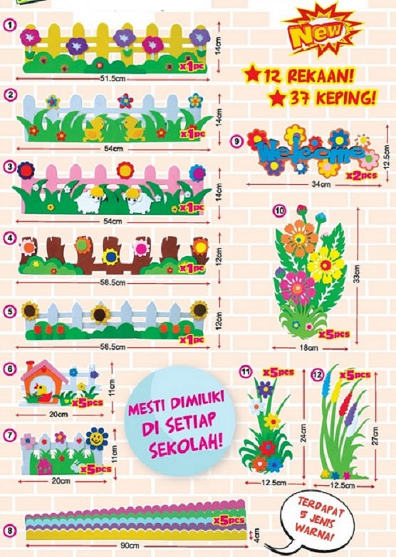 School Wall Decoration - PSPS0168 37pcs MZ