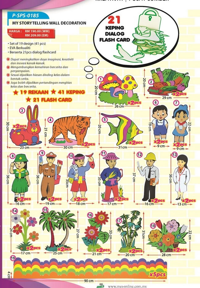 My Storytelling Wall Decoration - PSPS0185 41pcs MZ
