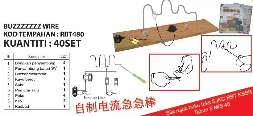 Thn 5 - RBT480 Buzz Wire (40set) PZ
