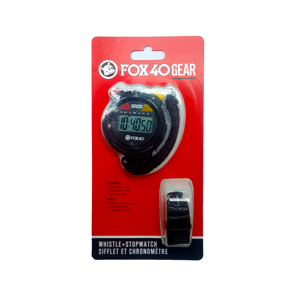 Whistle - Fox 40 Sonik Blast CMG (120dB) + Stopwatch CQ