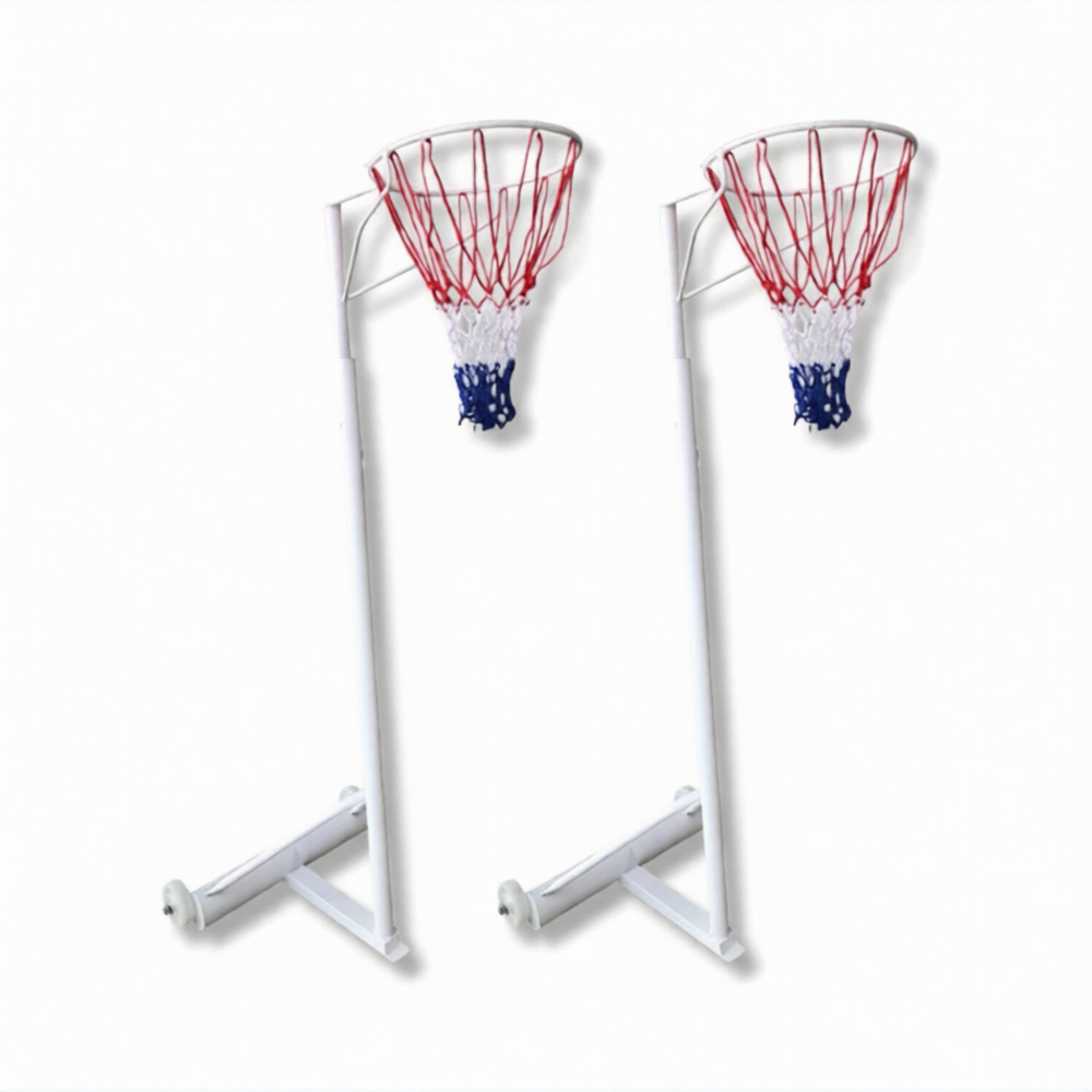 Netball Post (Adjustable Height) - TS810D + Wheels + Round Weight