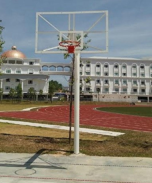 Basketball Post - TS847A (1pc) Acrylic Board 4' x 6' x 15mm Grounded Tournament