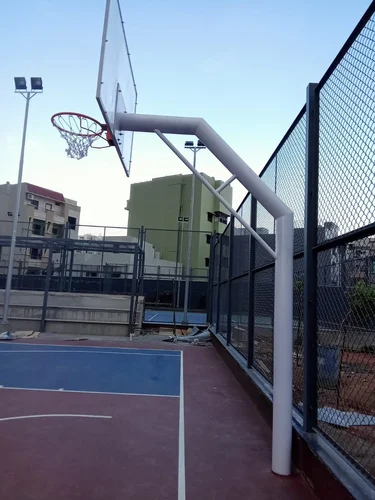 Basketball Post (Fixed) - TS847A Acrylic (4ft x 6ft x 15mm) + Ring + Net