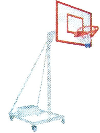 Basketball Post - TS850 Plywood Junior +Wheel +Weight (1 post)