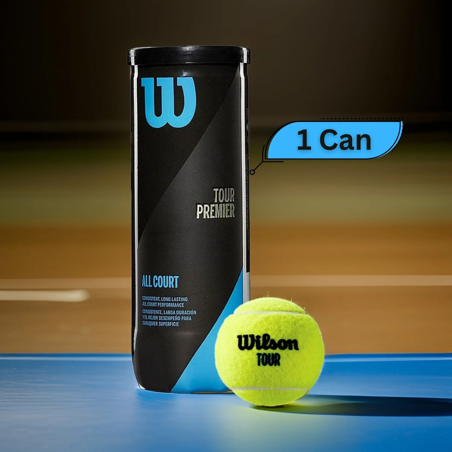 Tennis Ball - Wilson Tour Premier (3 Balls) PQ CQ