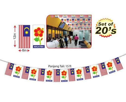 Malaysia Hibiscus Flagline (20 pcs) - ND0087 MZ