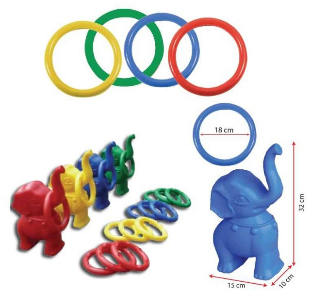 Elephant Ring Toss(4 Elephants, 16Rings) - PJ0335 MZ