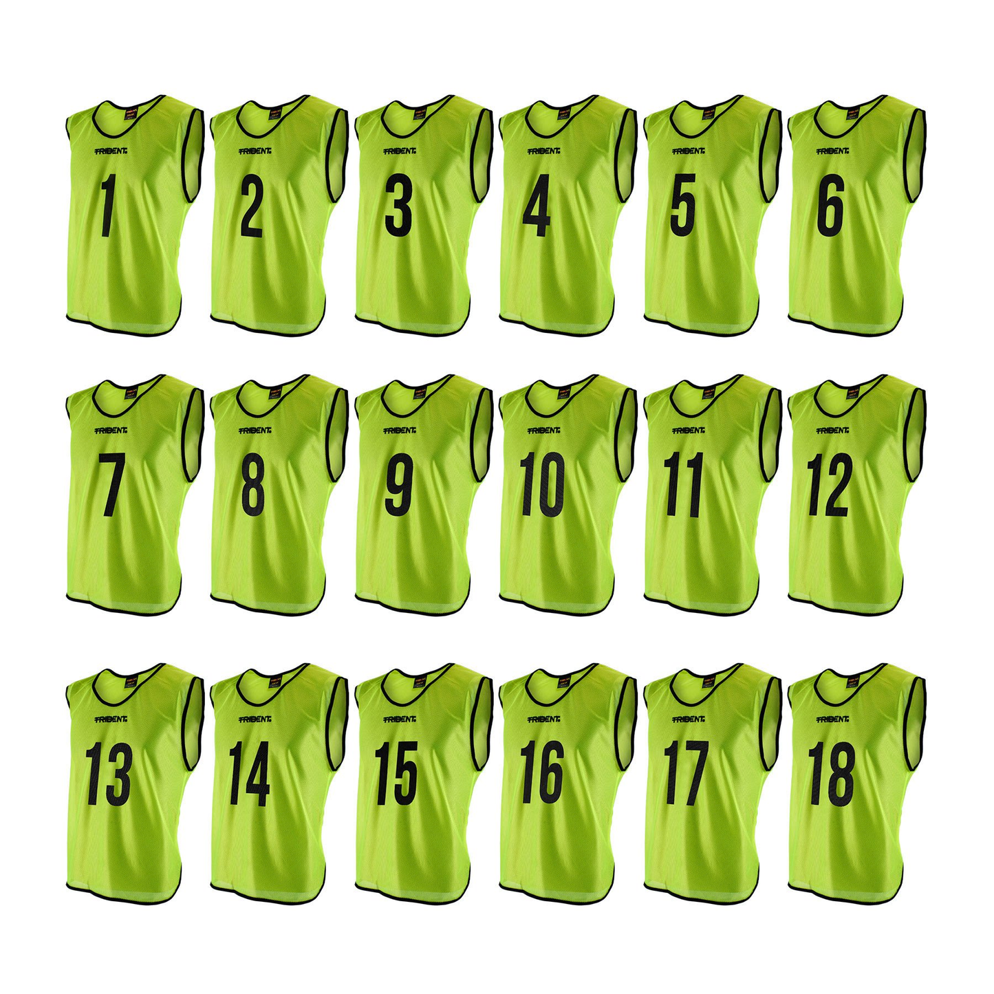 Football Bibs Set - Trident Mesh (1-18) Junior/Senior KQ