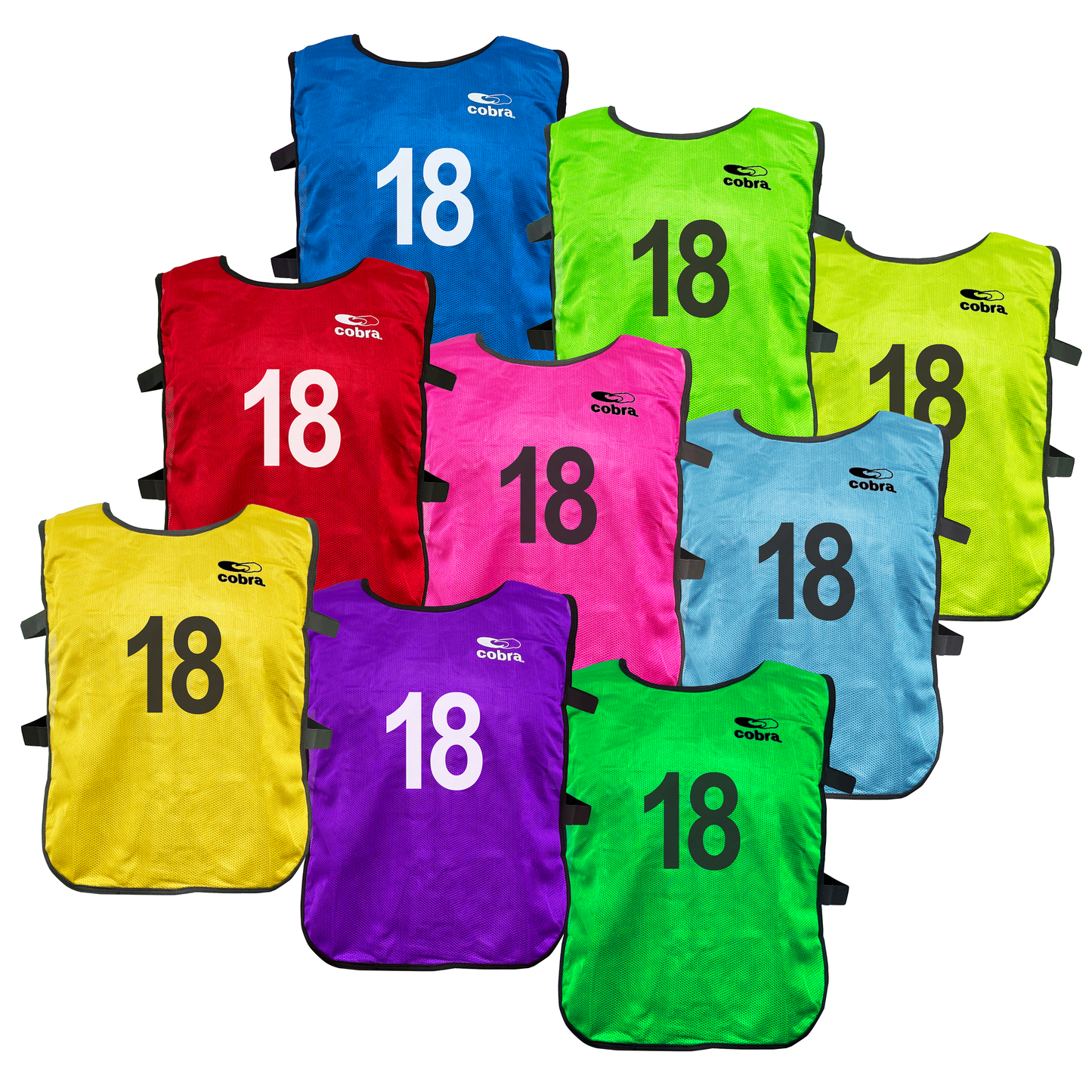 Football Bibs Set - Cobra Mesh (1-18) Junior/Senior CQ
