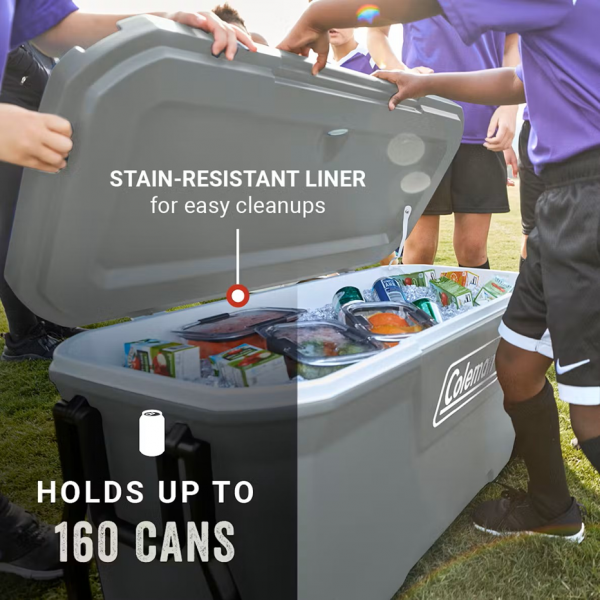Cooler Box - Coleman Classic Series 100QT (Rock Grey) + Wheels