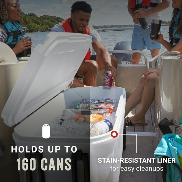 Cooler Box - Coleman Classic Series 100QT Marine (White) + Wheels