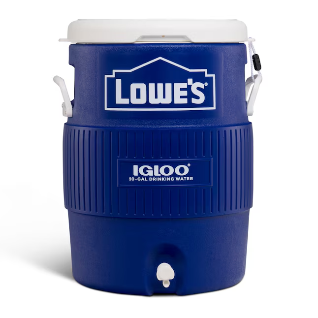 Beverage Cooler - Igloo Full Size (10 Gallon) Seat Top + Cup Dispenser UQ