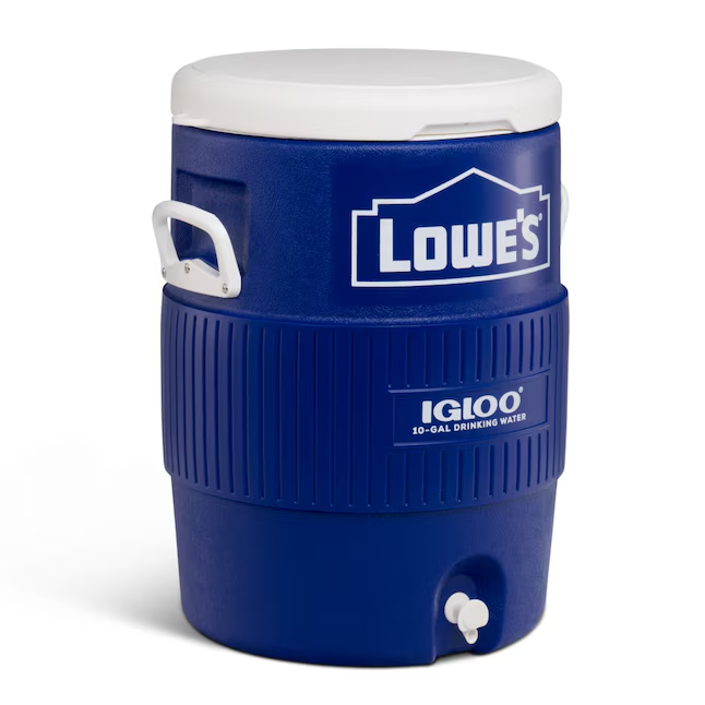 Beverage Cooler - Igloo Full Size (10 Gallon) Seat Top + Cup Dispenser UQ