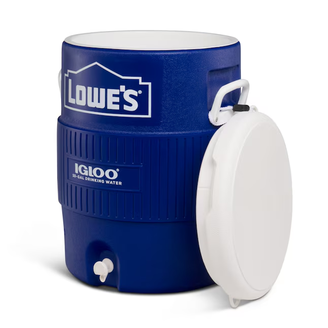 Beverage Cooler - Igloo Full Size (10 Gallon) Seat Top + Cup Dispenser UQ