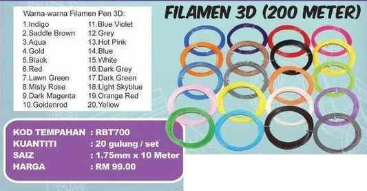3D Pen Filamen - RBT700 PZ