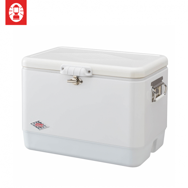 Cooler Box - Coleman 54QT/51L 70th Limited Steel Belt (White)