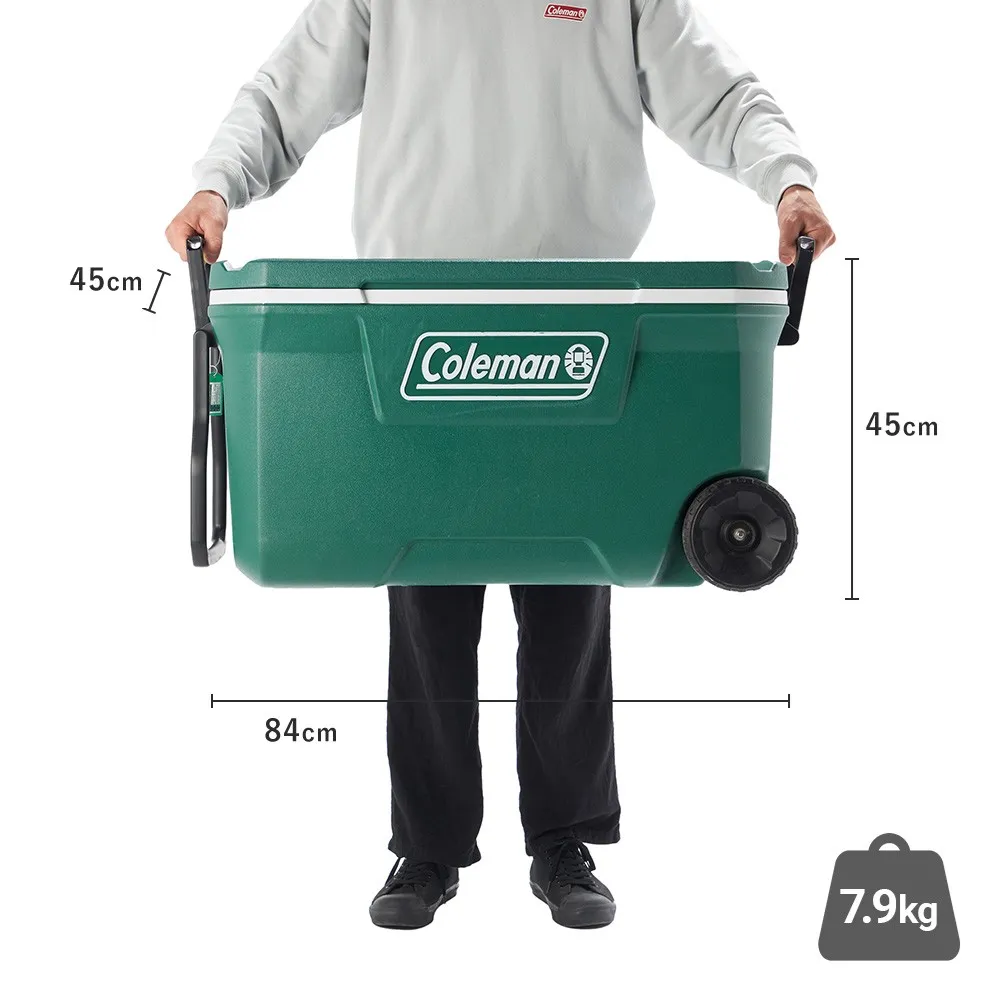 Cooler Box - Coleman 85QT (81L) Evergreen + Wheels