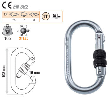 981 Camp - Oval Steel Carabiner Screw Gate