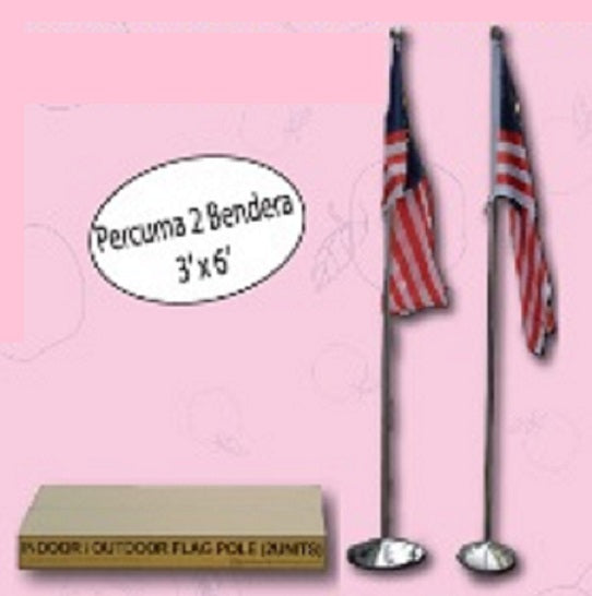Indoor/Outdoor Flag Pole 2pcs - AP062 PZ