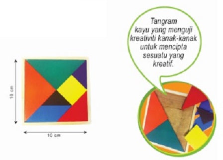 Tangram Wooden Puzzle Small 40pcs - IQ017 PZ