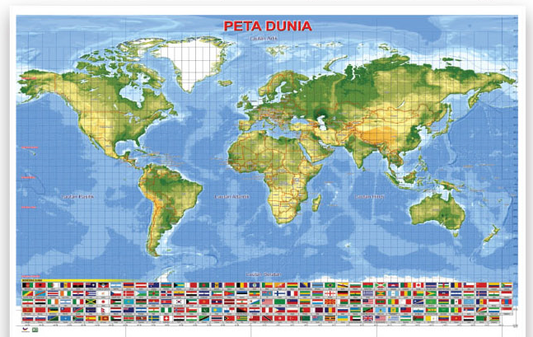 Peta Dunia Fizikal - KT0065 MZ